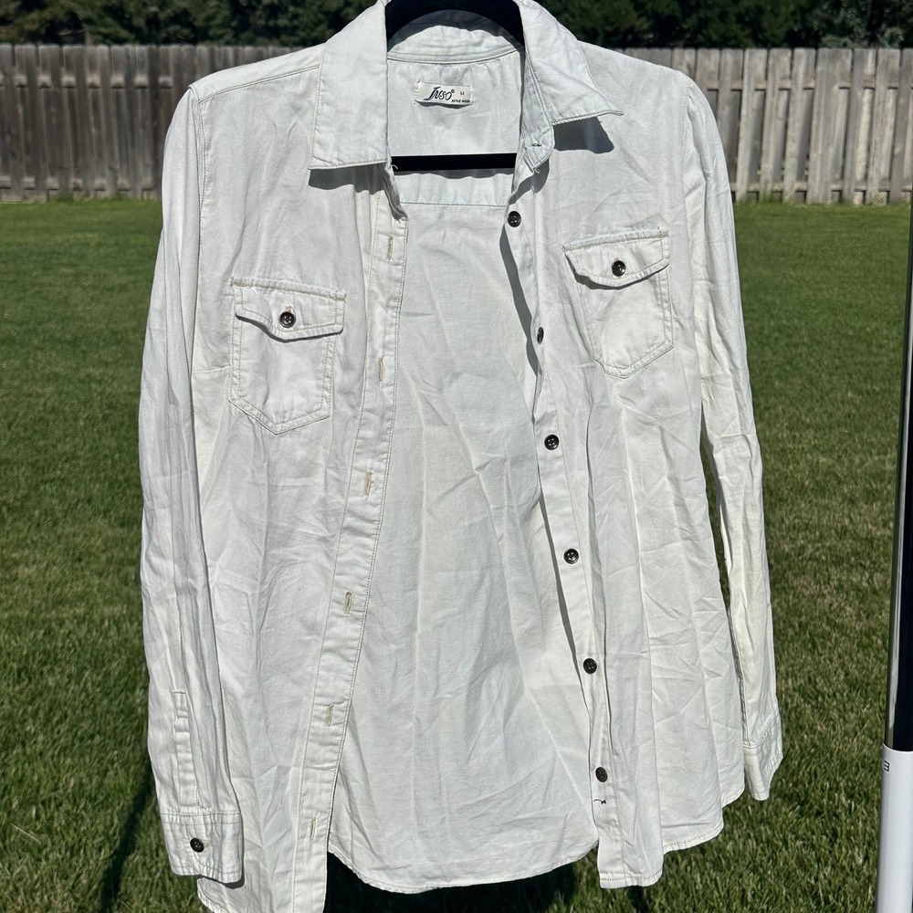 Inso Activewear Shirt‎ Denim Button Down Long Sleeve Casual Top, M